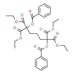 ChemSpider 2D Image | Tetraethyl 1,5-bis(benzoyloxy)-1,1,5,5-pentanetetracarboxylate | C31H36O12