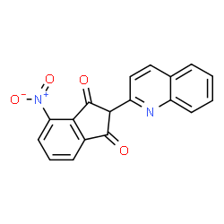 ChemSpider 2D Image | 4-Nitro-2-quinolin-2-yl-indan-1,3-dione | C18H10N2O4