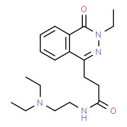 ChemSpider 2D Image | N-[2-(Diethylamino)ethyl]-3-(3-ethyl-4-oxo-3,4-dihydro-1-phthalazinyl)propanamide | C19H28N4O2