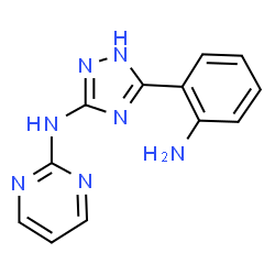 ChemSpider 2D Image | N-[5-(2-Aminophenyl)-1H-1,2,4-triazol-3-yl]-2-pyrimidinamine | C12H11N7