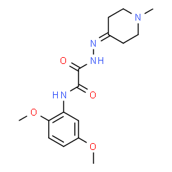 ChemSpider 2D Image | N-(2,5-Dimethoxyphenyl)-2-[2-(1-methyl-4-piperidinylidene)hydrazino]-2-oxoacetamide | C16H22N4O4