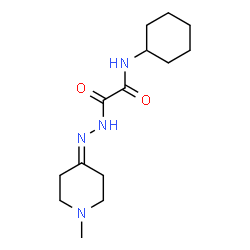 ChemSpider 2D Image | N-Cyclohexyl-2-[2-(1-methyl-4-piperidinylidene)hydrazino]-2-oxoacetamide | C14H24N4O2