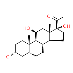 ChemSpider 2D Image | 3?,11?,17?-trihydroxy-5?-pregnan-20-one | C21H34O4