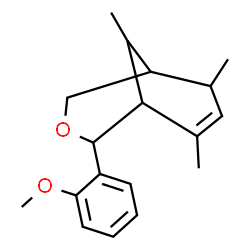 ChemSpider 2D Image | 4-(2-Methoxyphenyl)-6,8,9-trimethyl-3-oxabicyclo[3.3.1]non-6-ene | C18H24O2