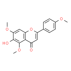 ChemSpider 2D Image | 6-Hydroxy-4',5,7-trimethoxyflavone | C18H16O6