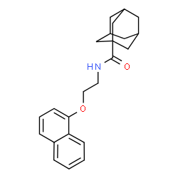 ChemSpider 2D Image | N-[2-(1-Naphthyloxy)ethyl]-1-adamantanecarboxamide | C23H27NO2