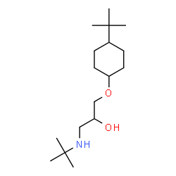 ChemSpider 2D Image | 1-[(2-Methyl-2-propanyl)amino]-3-{[4-(2-methyl-2-propanyl)cyclohexyl]oxy}-2-propanol | C17H35NO2