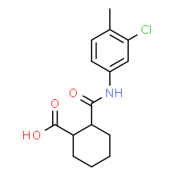 ChemSpider 2D Image | 2-[(3-Chloro-4-methylphenyl)carbamoyl]cyclohexanecarboxylic acid | C15H18ClNO3