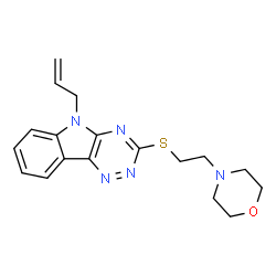ChemSpider 2D Image | 9-Allyl-2-(2-morpholin-4-yl-ethylsulfanyl)-9H-1,3,4,9-tetraaza-fluorene | C18H21N5OS