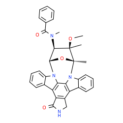 ChemSpider 2D Image | N-[(16S,17R)-17-Methoxy-17,18-dimethyl-5-oxo-28-oxa-4,14,19-triazaoctacyclo[12.11.2.1~15,18~.0~2,6~.0~7,27~.0~8,13~.0~19,26~.0~20,25~]octacosa-1,6,8,10,12,20,22,24,26-nonaen-16-yl]-N-methylbenzamide | C35H30N4O4