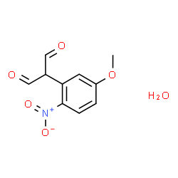 ChemSpider 2D Image | (5-Methoxy-2-nitrophenyl)malonaldehyde hydrate (1:1) | C10H11NO6