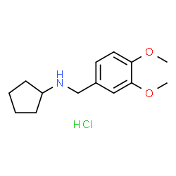 ChemSpider 2D Image | N-(3,4-Dimethoxybenzyl)cyclopentanamine hydrochloride (1:1) | C14H22ClNO2