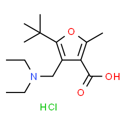 ChemSpider 2D Image | 5-tert-butyl-4-[(diethylamino)methyl]-2-methyl-3-furoic acid hydrochloride | C15H26ClNO3