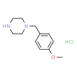 ChemSpider 2D Image | 1-(4-Methoxybenzyl)piperazine hydrochloride (1:1) | C12H19ClN2O