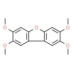 ChemSpider 2D Image | 2,3,7,8-Tetramethoxydibenzo[b,d]furan | C16H16O5