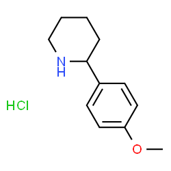 ChemSpider 2D Image | 2-(4-Methoxyphenyl)piperidine hydrochloride | C12H18ClNO