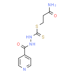 ChemSpider 2D Image | 3-Amino-3-oxopropyl 2-isonicotinoylhydrazinecarbodithioate | C10H12N4O2S2