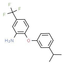 ChemSpider 2D Image | 2-(3-Isopropylphenoxy)-5-(trifluoromethyl)aniline | C16H16F3NO