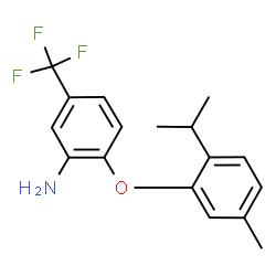 ChemSpider 2D Image | 2-(2-Isopropyl-5-methylphenoxy)-5-(trifluoromethyl)aniline | C17H18F3NO