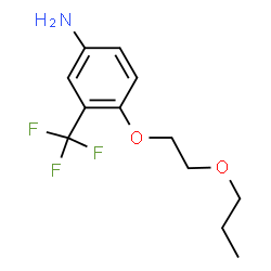 ChemSpider 2D Image | 4-(2-Propoxyethoxy)-3-(trifluoromethyl)aniline | C12H16F3NO2