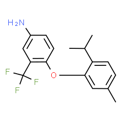 ChemSpider 2D Image | 4-(2-Isopropyl-5-methylphenoxy)-3-(trifluoromethyl)aniline | C17H18F3NO