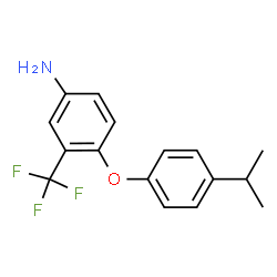 ChemSpider 2D Image | 4-(4-Isopropylphenoxy)-3-(trifluoromethyl)aniline | C16H16F3NO