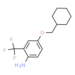ChemSpider 2D Image | 4-(Cyclohexylmethoxy)-2-(trifluoromethyl)aniline | C14H18F3NO