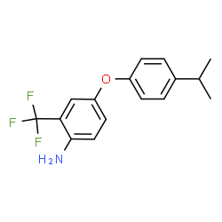 ChemSpider 2D Image | 4-(4-Isopropylphenoxy)-2-(trifluoromethyl)aniline | C16H16F3NO