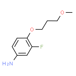 ChemSpider 2D Image | 3-Fluoro-4-(3-methoxypropoxy)aniline | C10H14FNO2
