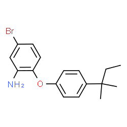 ChemSpider 2D Image | 5-Bromo-2-[4-(2-methyl-2-butanyl)phenoxy]aniline | C17H20BrNO