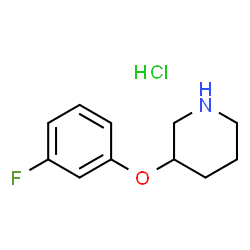 ChemSpider 2D Image | 3-(3-Fluorophenoxy)piperidine hydrochloride | C11H15ClFNO
