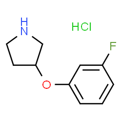 ChemSpider 2D Image | 3-(3-Fluorophenoxy)pyrrolidine hydrochloride | C10H13ClFNO