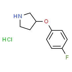 ChemSpider 2D Image | 3-(4-Fluorophenoxy)pyrrolidine hydrochloride | C10H13ClFNO