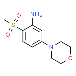 ChemSpider 2D Image | 2-(Methylsulfonyl)-5-(4-morpholinyl)aniline | C11H16N2O3S