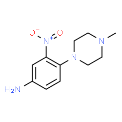 ChemSpider 2D Image | 4-(4-Methyl-1-piperazinyl)-3-nitroaniline | C11H16N4O2