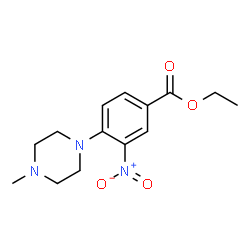 ChemSpider 2D Image | Ethyl 4-(4-methyl-1-piperazinyl)-3-nitrobenzoate | C14H19N3O4