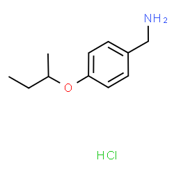 ChemSpider 2D Image | 1-[4-(SEC-BUTOXY)PHENYL]METHANAMINE HYDROCHLORIDE | C11H18ClNO
