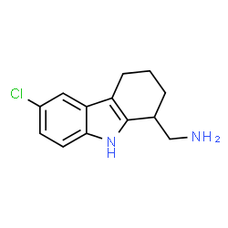 ChemSpider 2D Image | 1-(6-Chloro-2,3,4,9-tetrahydro-1H-carbazol-1-yl)methanamine | C13H15ClN2