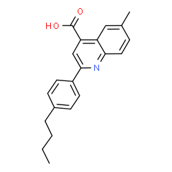 ChemSpider 2D Image | 2-(4-Butylphenyl)-6-methyl-4-quinolinecarboxylic acid | C21H21NO2