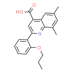 ChemSpider 2D Image | 6,8-Dimethyl-2-(2-propoxyphenyl)-4-quinolinecarboxylic acid | C21H21NO3