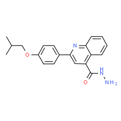 ChemSpider 2D Image | 2-(4-Isobutoxyphenyl)-4-quinolinecarbohydrazide | C20H21N3O2