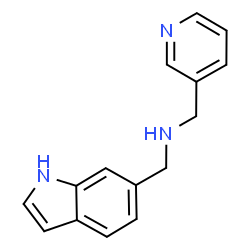 ChemSpider 2D Image | (1H-indol-6-ylmethyl)(pyridin-3-ylmethyl)amine | C15H15N3