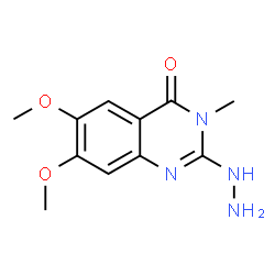 ChemSpider 2D Image | 2-hydrazinyl-6,7-dimethoxy-3-methylquinazolin-4-one | C11H14N4O3