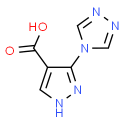 ChemSpider 2D Image | 3-(4H-1,2,4-Triazol-4-yl)-1H-pyrazole-4-carboxylic acid | C6H5N5O2