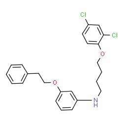 ChemSpider 2D Image | N-[4-(2,4-Dichlorophenoxy)butyl]-3-(2-phenylethoxy)aniline | C24H25Cl2NO2