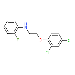 ChemSpider 2D Image | N-[2-(2,4-Dichlorophenoxy)ethyl]-2-fluoroaniline | C14H12Cl2FNO