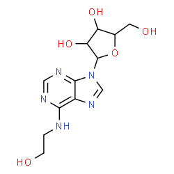 ChemSpider 2D Image | N-(2-Hydroxyethyl)-9-pentofuranosyl-9H-purin-6-amine | C12H17N5O5