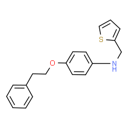 ChemSpider 2D Image | 4-(2-Phenylethoxy)-N-(2-thienylmethyl)aniline | C19H19NOS