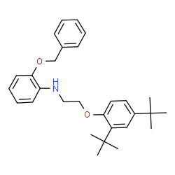ChemSpider 2D Image | 2-(benzyloxy)-N-[2-(2,4-di-tert-butylphenoxy)ethyl]aniline | C29H37NO2