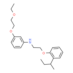 ChemSpider 2D Image | N-[2-(2-sec-Butylphenoxy)ethyl]-3-(2-ethoxyethoxy)aniline | C22H31NO3